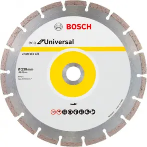 Алмазный отрезной круг по армированному бетону Bosch ECO Universal (230х22.23 мм) (2608615031) №1