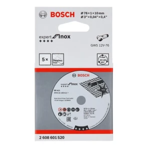 Круг відрізний Bosch Expert for Inox (76х1х10 мм, 5 шт.) (2608601520) №2