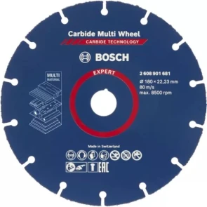 Круг відрізний Bosch Carbide Multi Wheel (180х1х22.23 мм) (2608901681) №1