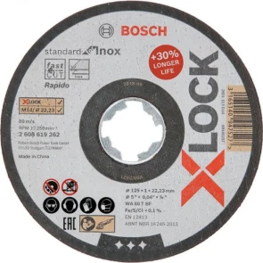 Круг відрізний Bosch A60 Standard for Inox (125х1х22.23 мм) (2608619267) №1