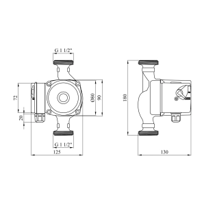 Насос циркуляционный Forwater GPD 25/4-180 (Grundfos) №2