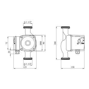 Насос циркуляционный Forwater GPD/UPS 25/6-180 (Grundfos) №2