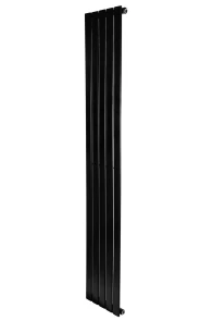 Вертикальний дизайнерський радіатор опалення ARTTIDESIGN Livorno 5/1600/340/50 чорний матовий №1