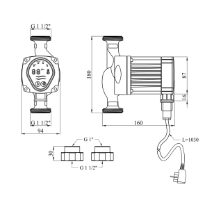 Насос циркуляционный Forwater WPB 25/6-180 №2