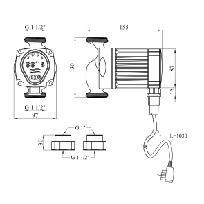 Насос циркуляционный Forwater WPB 25/6-130 №2