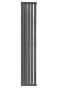 Вертикальний дизайнерський радіатор опалення ARTTIDESIGN Livorno 5/1800/340/50 сірий матовий №3