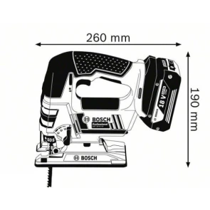 Акумуляторний лобзик Bosch GST 18V-LI B (18 В, без АКБ, 2700 ход/хв) (06015A6100) №13