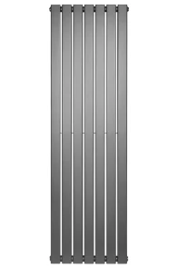 Вертикальный дизайнерский радиатор отопления ARTTIDESIGN Livorno II 7/1600/476/50 серый матовий №4