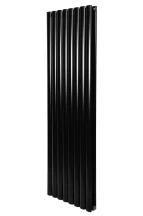 Вертикальный дизайнерский радиатор отопления ARTTIDESIGN Rimini II 8/1500/472/50 чёрный матовый