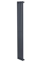 Вертикальный дизайнерский радиатор отопления ARTTIDESIGN Rimini 4/1800/236/50 серый матовый