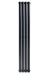 Вертикальный дизайнерский радиатор отопления ARTTIDESIGN Rimini II 4/1500/236/50 чёрный матовый №4