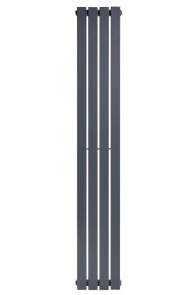 Вертикальный дизайнерский радиатор отопления ARTTIDESIGN Terni 4/1500/236/50 серый матовий №4
