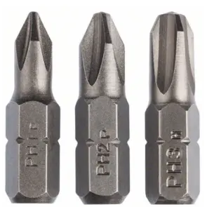 Набір біт Bosch PH1, PH2, PH3 (3 шт., 1/4") (2609255964) №1