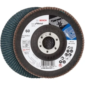 Bosch Круги пелюсткові торцеві Best For Metal 125 мм P60 циркон №1
