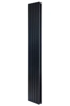 Вертикальный дизайнерский радиатор отопления ARTTIDESIGN Terni II 5/1800/295/50 черный матовий