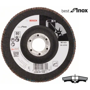 Лепестковый Круг шлифовочный Bosch Best for Inox (125 мм, P80) (2608607640) №2