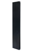 Вертикальный дизайнерский радиатор отопления ARTTIDESIGN Livorno II 5/1800/340/50 чёрный матовий