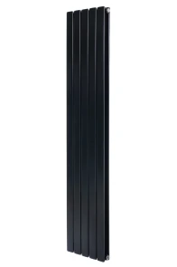 Вертикальный дизайнерский радиатор отопления ARTTIDESIGN Livorno II 5/1800/340/50 чёрный матовий №1