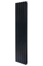 Вертикальный дизайнерский радиатор отопления ARTTIDESIGN Livorno II 6/1800/408/50 чёрный матовий
