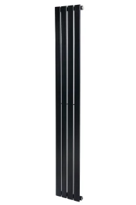 Дизайнерский вертикальный радиатор отопления ARTTIDESIGN Livorno 4/1600/272/50 чорний матовий №1