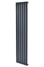 Вертикальный дизайнерский радиатор отопления ARTTIDESIGN Livorno 6/1800/408/50 серый матовый