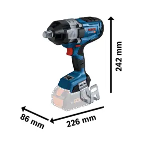 Акумуляторний ударний гайковерт Bosch Professional GDS 18V-1600 HC у кейсі (18 В, 2х8 А*год) (06019M1002) №3