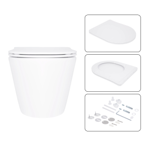 Готовое решение Qtap для ванной комнаты: подвесной унитаз Swan Ultra Quiet 520×360×320 + комплект инсталляции Nest 4 в 1 (линейная клавиша White) №7