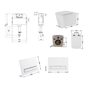 Готовое решение Qtap для ванной комнаты: Унитаз напольный Tern Ultra Quiet QT17223303AW + инсталляция QT0122490S+ клавиша QT0111M08V1384W №2