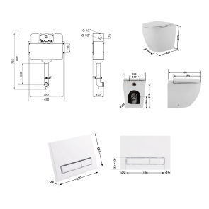 Готовое решение Qtap для ванной комнаты: Унитаз напольный Robin Ultra Quiet QT13223381AW + инсталляция QT0122490S+ клавиша QT0111M08V1384W №2