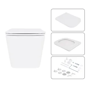 Готовое решение Qtap для ванной комнаты: подвесной унитаз Crow Ultra Quiet 520×360×290 + комплект инсталляции Nest 4 в 1 (квадратная клавиша Satin) №7