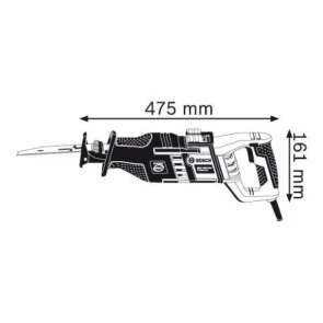 Пила шабельна Bosch GSA 1300 PCE (1.3 кВт, 2900 ход/хв) (060164E200) №4