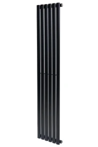 Вертикальный дизайнерский радиатор отопления ARTTIDESIGN Rimini 6/1800/354/50 чёрный матовий №1