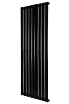 Вертикальный дизайнерский радиатор отопления ARTTIDESIGN Livorno 9/1800/612 чёрный матовий