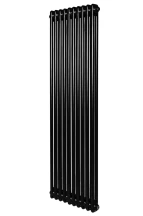Вертикальный дизайнерский радиатор отопления ARTTIDESIGN Bari II 10/1500/470/50 чорний матовий