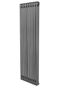 Вертикальный дизайнерский радиатор отопления ARTTIDESIGN Bari II 10/1800/470/50 сірий матовий №1