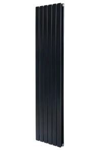 Вертикальный дизайнерский радиатор отопления ARTTIDESIGN Livorno II 6/1200/408/50 чёрный матовий №1