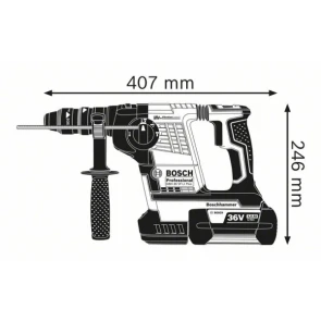 Акумуляторний перфоратор Bosch GBH 36 VF-Li Plus Professional (2х36 В, 4 А*год, 3.2 Дж) (0611907002) №8