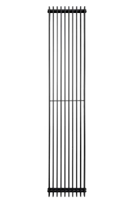 Вертикальный дизайнерский радиатор отопления ARTTIDESIGN Pesaro 10/1800/360/50 чорний матовый №3