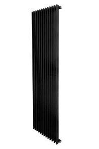 Вертикальний дизайнерський радіатор опалення ARTTIDESIGN Pesaro 13/1800/470/50 чорний матовий №1
