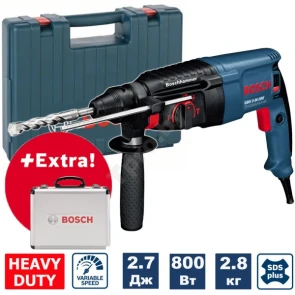 Перфоратор Bosch GBH 2-26 DRE (800 Вт, 2.7 Дж) + набір SDS plus (11 шт.) (0615990L43) №1