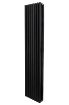 Вертикальный дизайнерский радиатор отопления ARTTIDESIGN Ancona II 8/1800/368 черный матовый