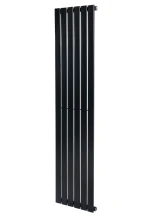Вертикальный дизайнерский радиатор отопления ARTTIDESIGN Livorno 6/2200/408/50 чёрный матовый