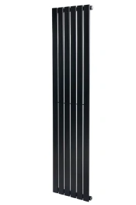Вертикальный дизайнерский радиатор отопления ARTTIDESIGN Livorno 6/2200/408/50 чёрный матовый №1
