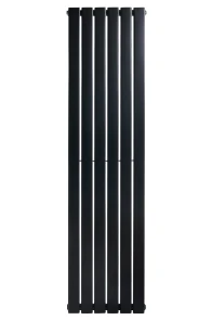 Вертикальный дизайнерский радиатор отопления ARTTIDESIGN Livorno 6/2200/408/50 чёрный матовый №4