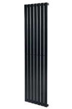 Вертикальный дизайнерский радиатор отопления ARTTIDESIGN Livorno 7/2200/476/50 чёрный матовий