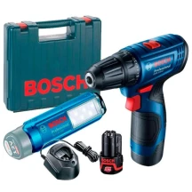 Шуруповерт акумуляторний Bosch GSR 120-LI + GLI 12V-300 (12В, 2х2 А*год, 30 Н*м) (06019G8004)