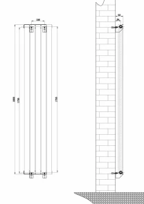 Дизайнерский вертикальный радиатор отопления ARTTIDESIGN Livorno II 5/1800/340 белый матовый №2