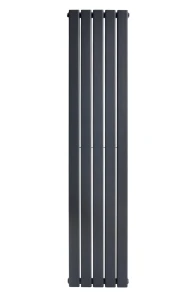 Вертикальний дизайнерський радіатор опалення ARTTIDESIGN Livorno II 5/1600/340/50 сірий матовий №4