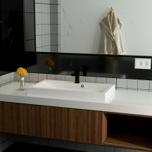 Раковина глянцева врізна Amidicon Lagunа Slim 80 792х425 з литого каменю