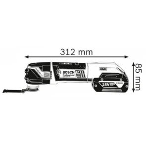 Багатофункціональний інструмент Bosch GOP 18 V-28 (18 В, без АКБ) (06018B6002) №6